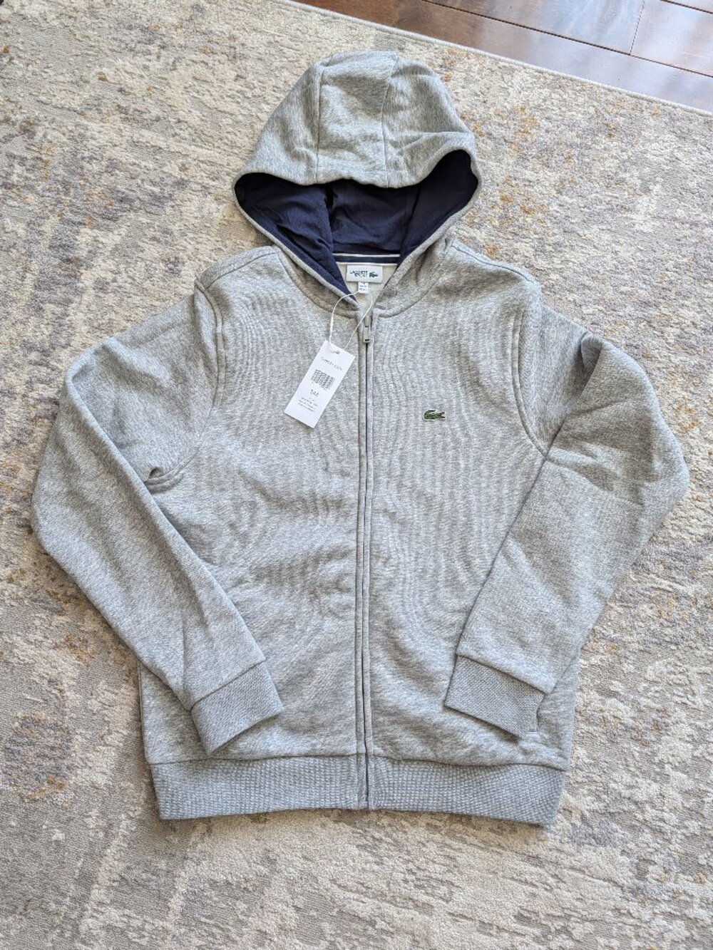 Youth Lacoste Tennis Zippered Fleece Hoodie NEW